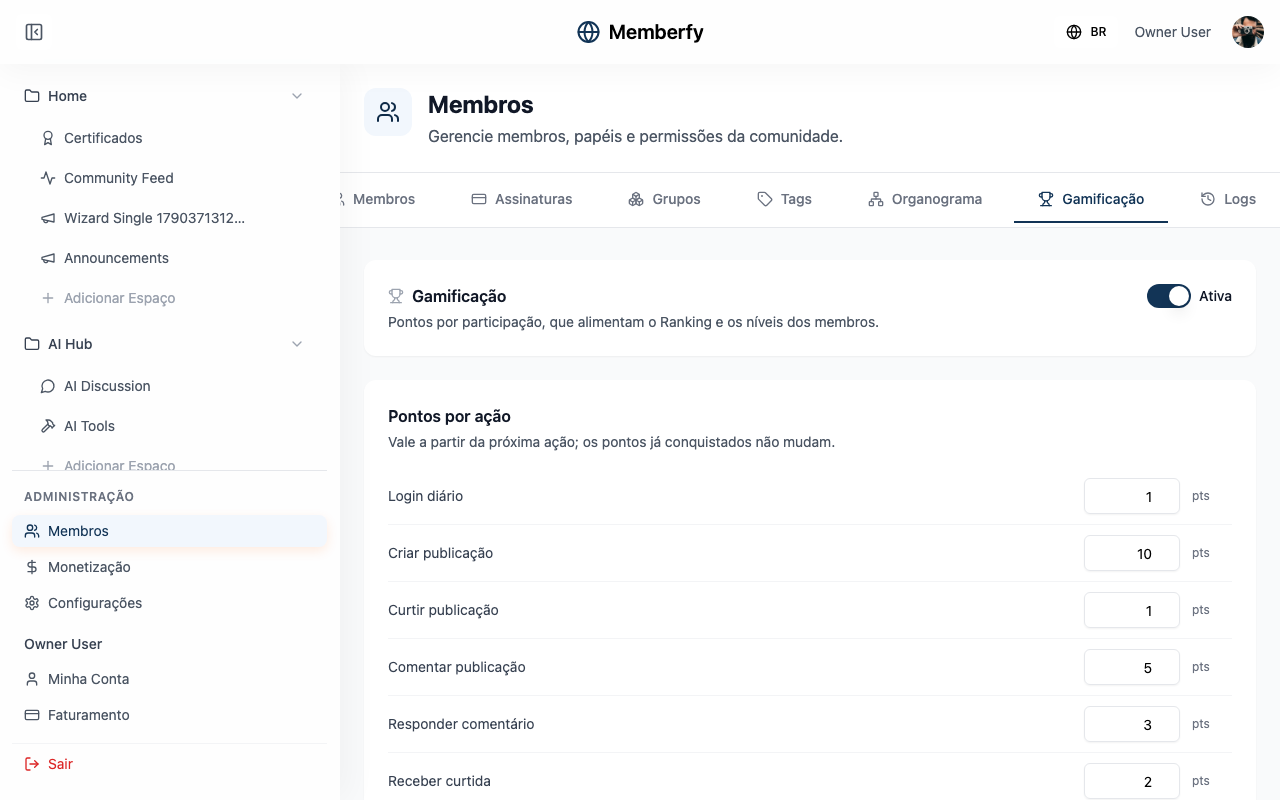 Membri › Gamification